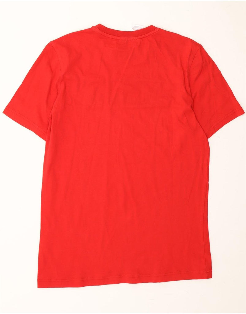 ADIDAS Boys Graphic T-Shirt Top 15-16 Years XL Red Cotton Vintage Adidas and Second-Hand Adidas from Messina Hembry 