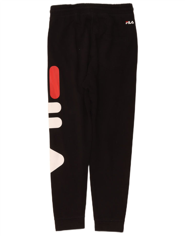 FILA Pantalones de chándal con estampado gráfico para hombre Joggers Medium Black Cotton
