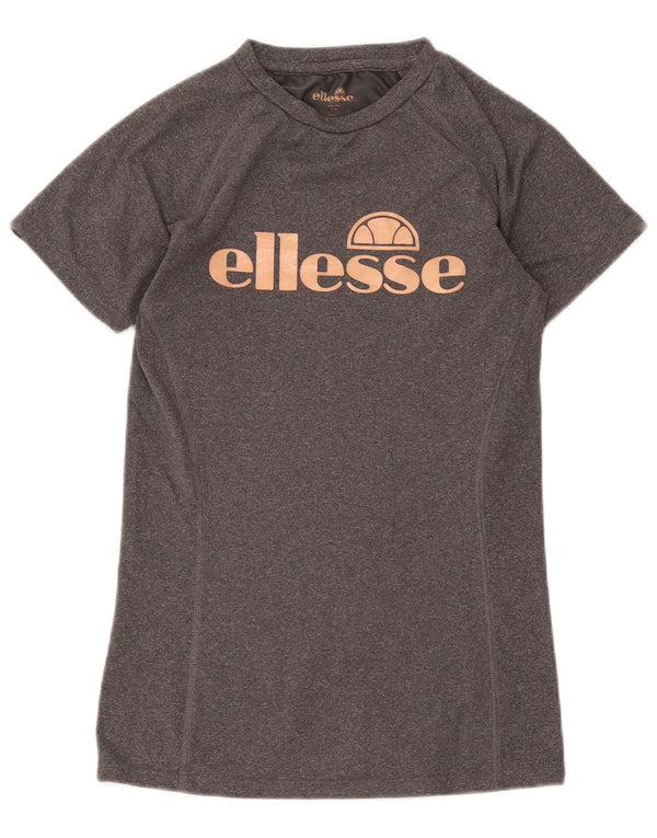 Ellesse Camiseta gráfica para mujer Top UK 10 Small Gris Poliéster