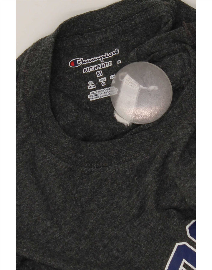 Champion Camiseta estampada de la Universidad George Fox para hombre Top de algodón gris medio