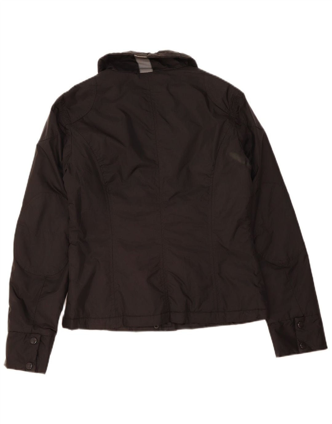 VINTAGE Chaqueta utilitaria para mujer Reino Unido 14 Nylon negro mediano