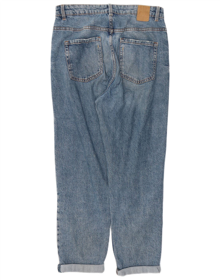 Zara Jeans Cónicos Desgastados para Mujer EU 40 Medium W30 L27 Algodón Azul