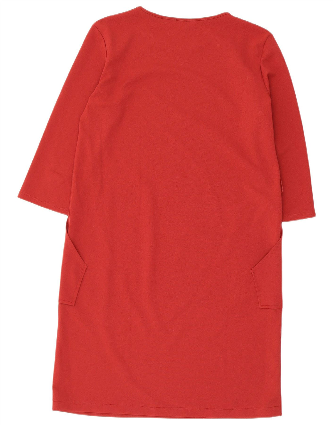 Zara Vestido recto de manga 3/4 para mujer, Reino Unido 44, mediano, rojo