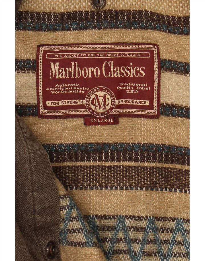 Marlboro Classics Abrigo cortavientos para hombre UK 44 2XL Marrón Clásico
