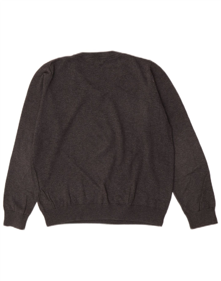 Marks & Spencer Jersey con cuello en V para niños 11-12 años Algodón gris