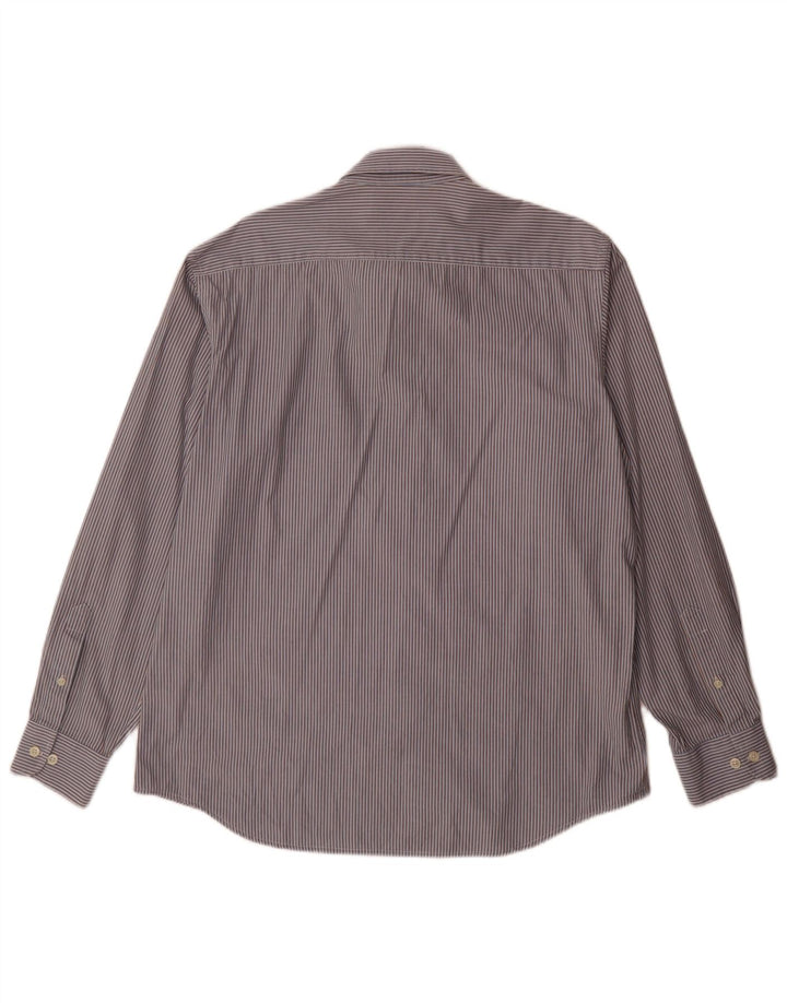 Camisa Carrera Hombre Regular Fit XL Algodón Rayas Azules
