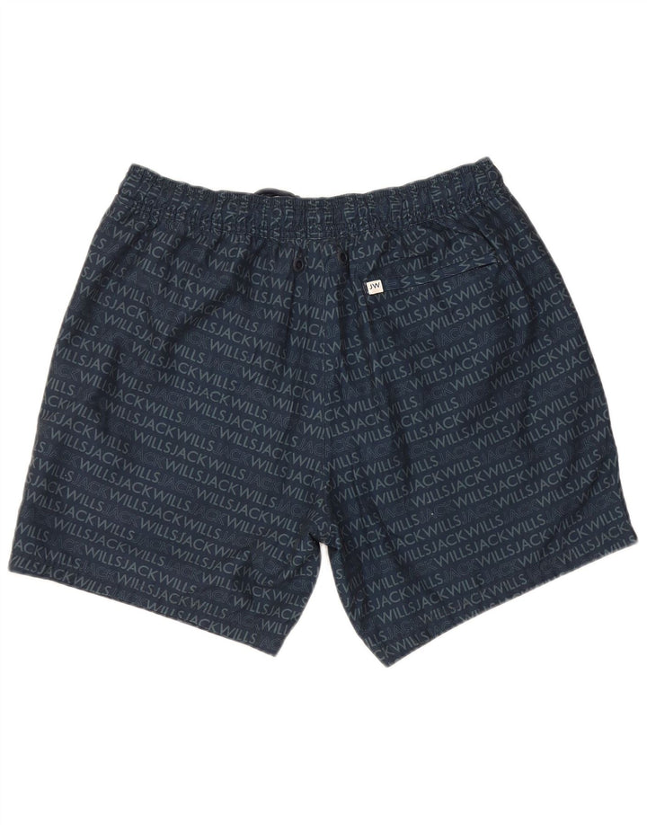 Jack Wills Bañador para hombre, talla grande, azul marino