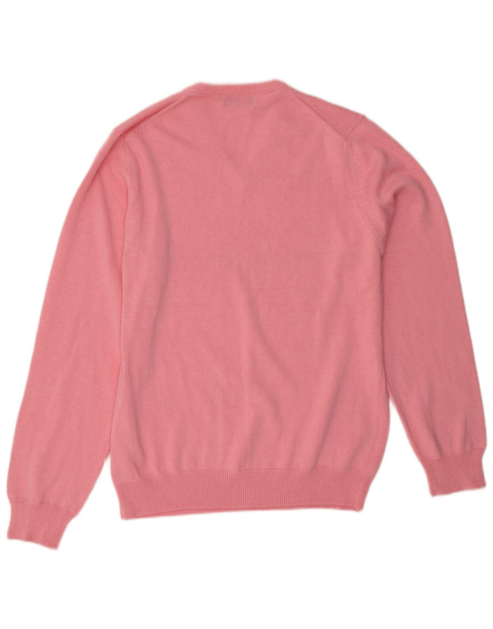 Marks & Spencer Jersey con Cuello en V para Hombre de algodón Rosa Medio