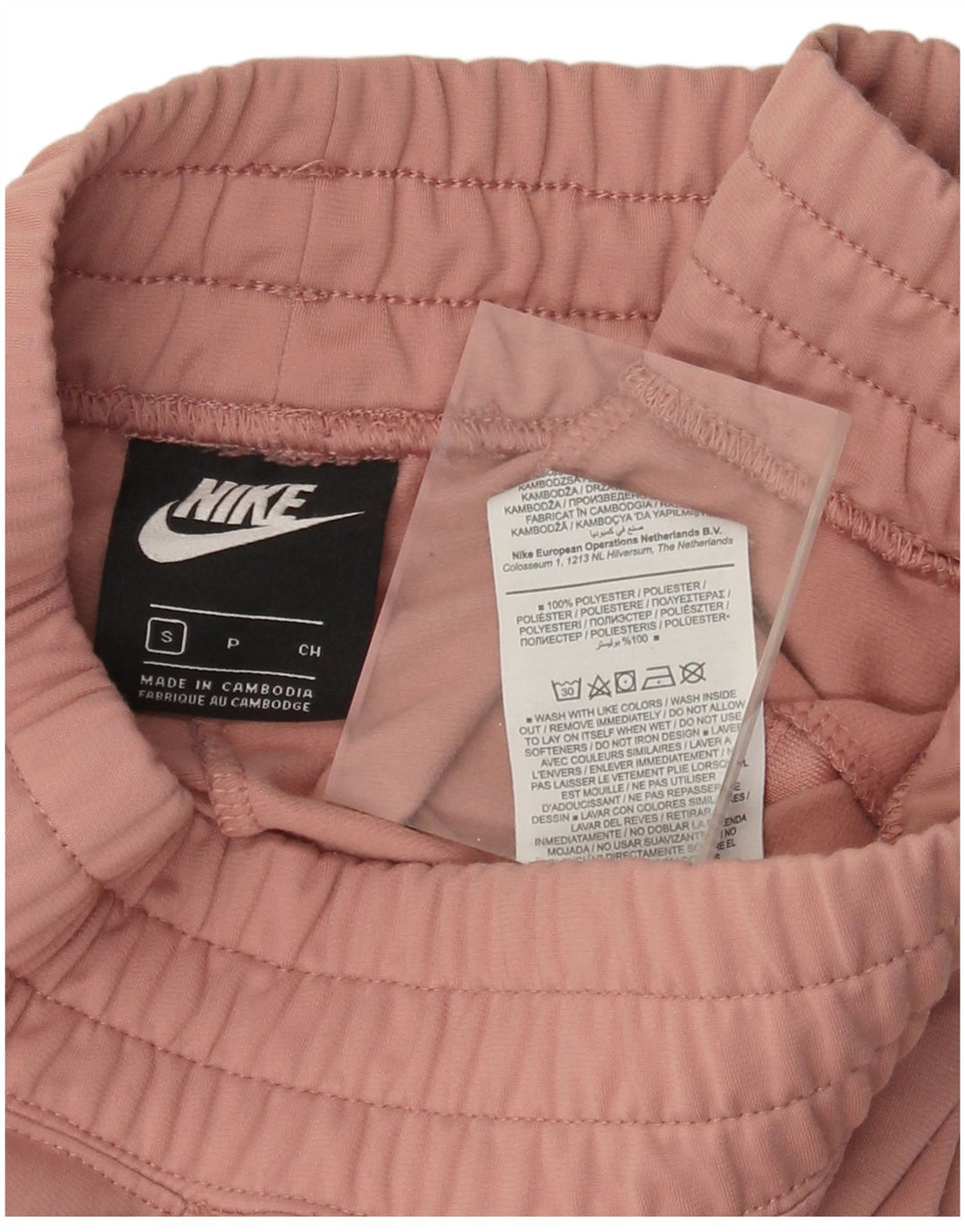 Nike Mujer Chándal Pantalones Joggers UK 10 Pequeño Rosa Poliéster