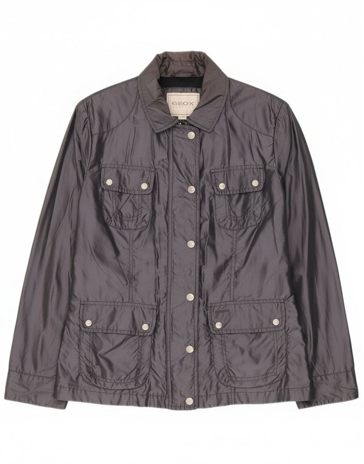 Geox Chaqueta utilitaria extragrande para mujer UK 10 Small Azul marino Poliamida