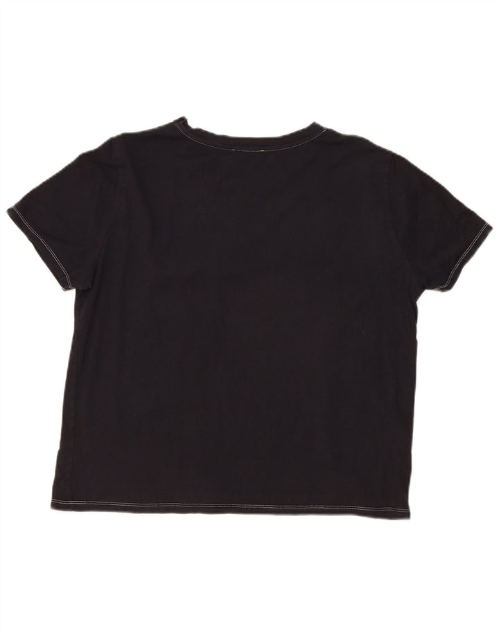 Zara Mujer Camiseta Top ES 40 XL Negro