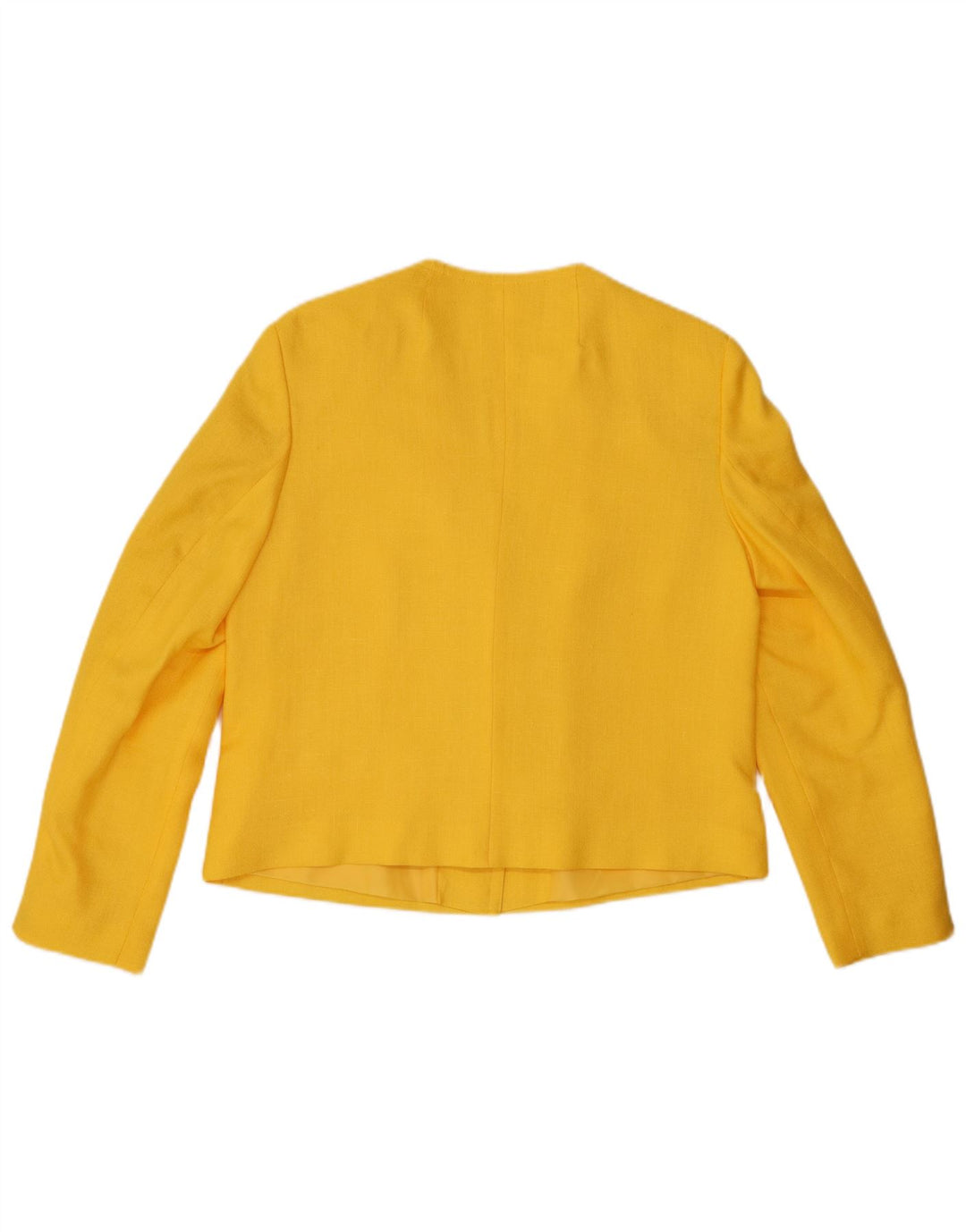 RAVENS Chaqueta tipo blazer corta con 1 botón para mujer IT 42 Poliéster amarillo medio