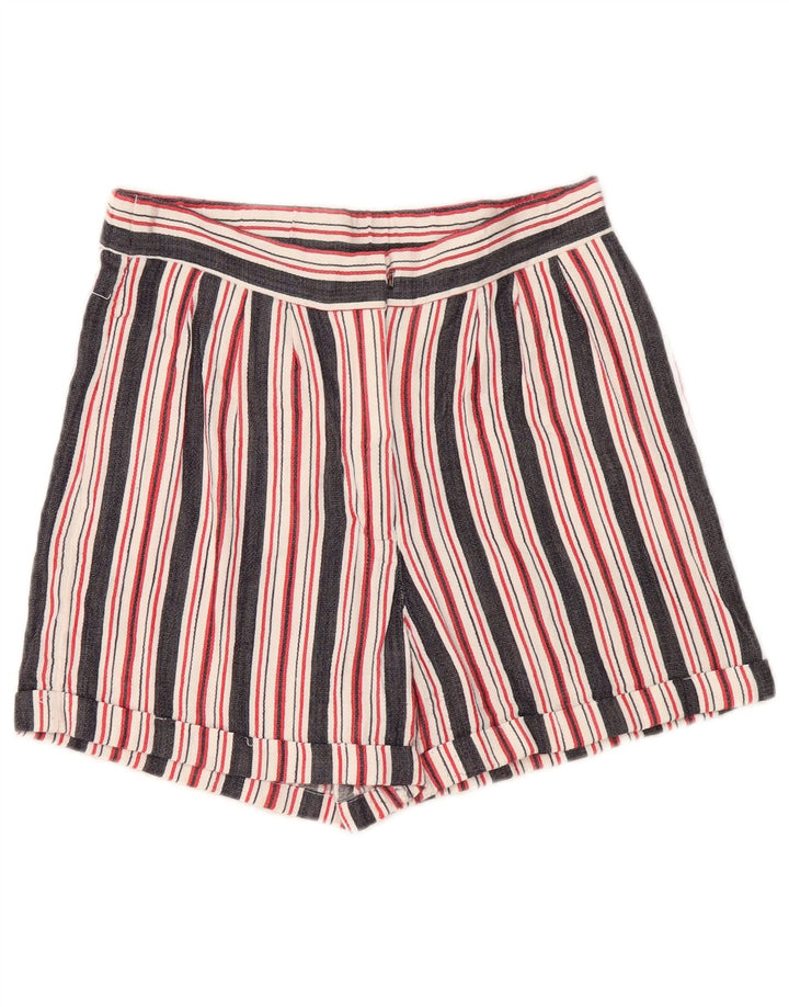 French Connection Pantalones cortos chinos para mujer UK 8 Small W28 Rayas multicolores