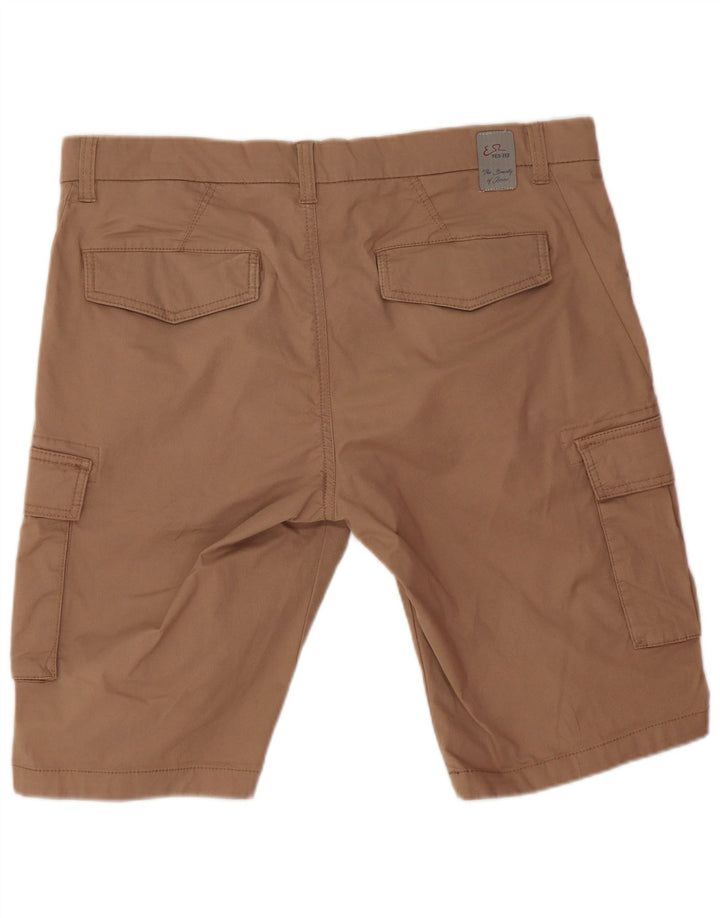 Yes Zee Pantalones cortos cargo para hombre W33 Algodón beige medio