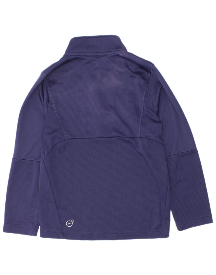 Puma - Chándal con cremallera y cuello para niño, 7-8 años, azul marino