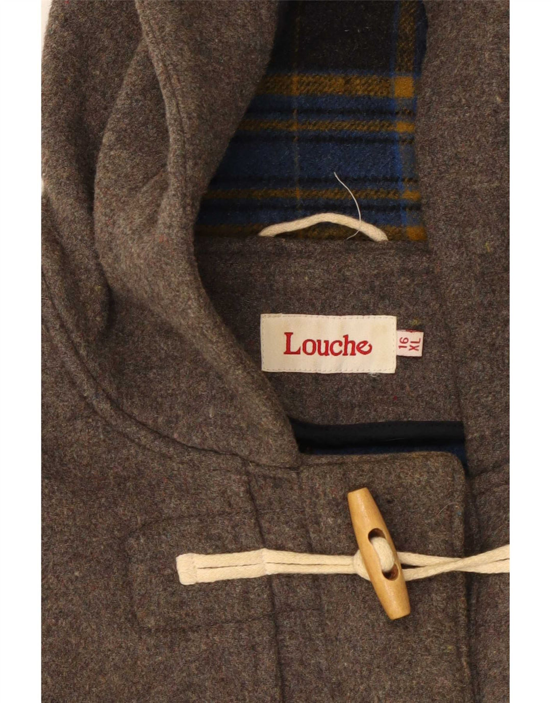 Louche Trenca con capucha para mujer UK 40 XL Lana gris