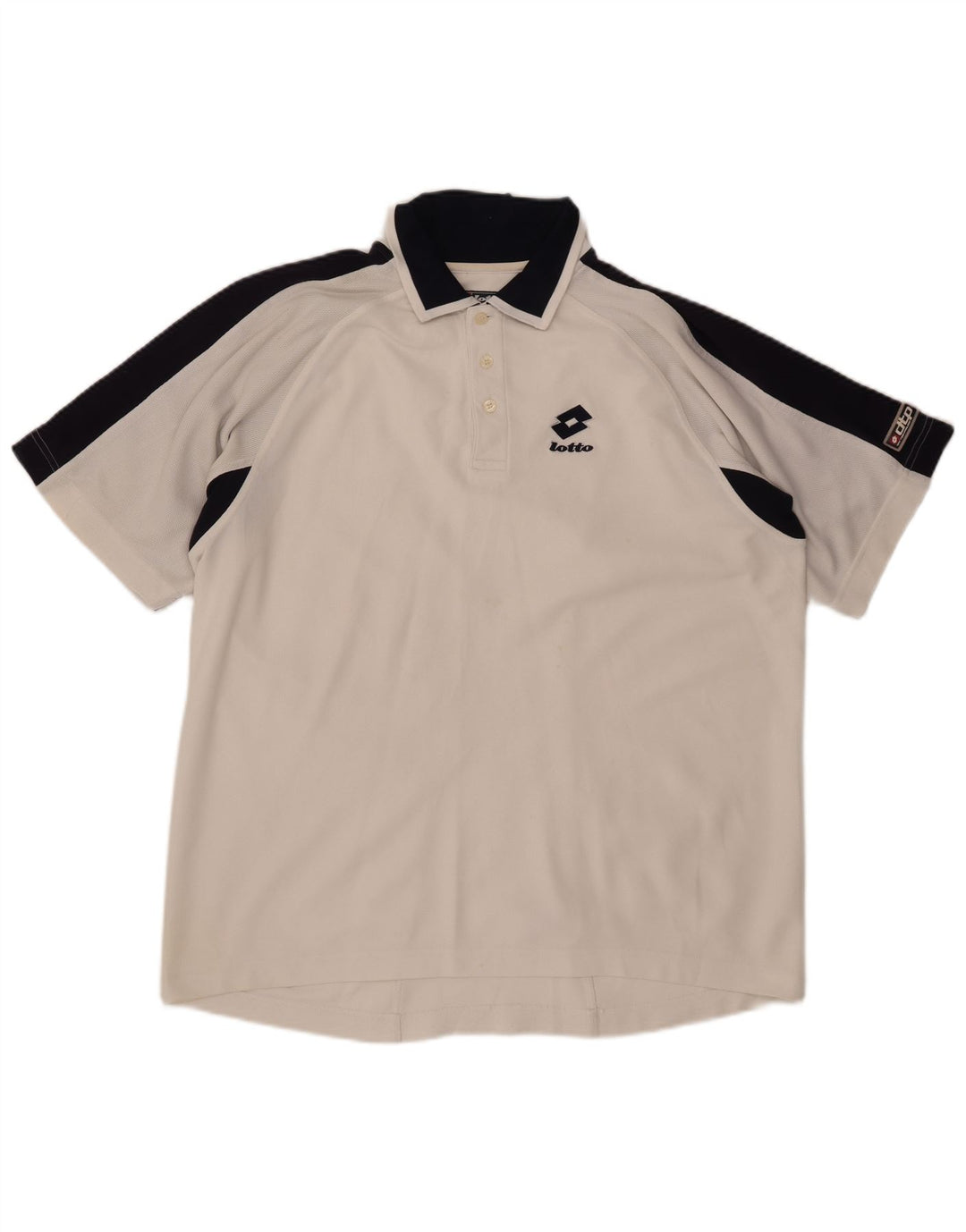 LOTTO Polo Hombre ES 42/44 XL Blanco Colorblock Poliéster
