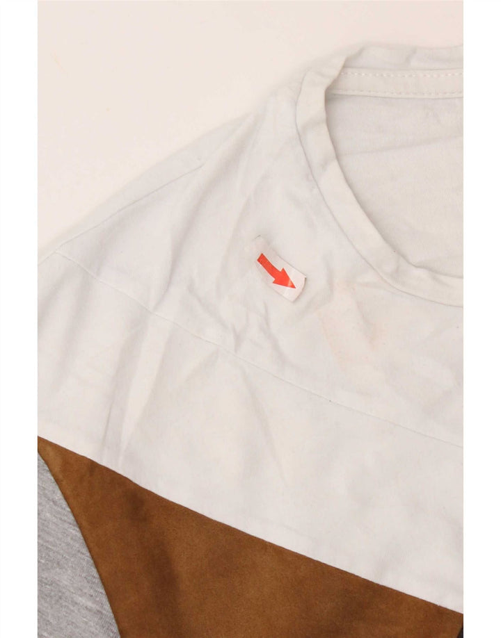 Zara Hombre Camiseta Top XL Gris Colorblock