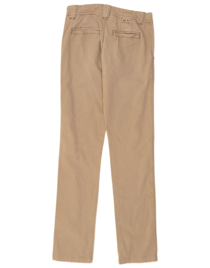 9.2 BY CARLO CHIONNA Pantalones informales rectos para hombre W32 L33 Algodón beige