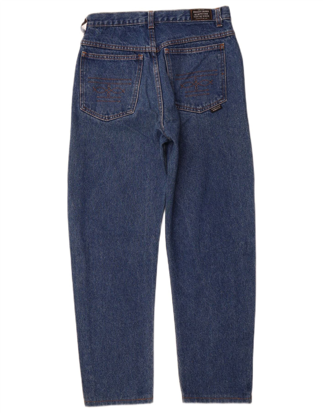 BENETTON Vaqueros rectos para hombre W28 L27 Algodón azul
