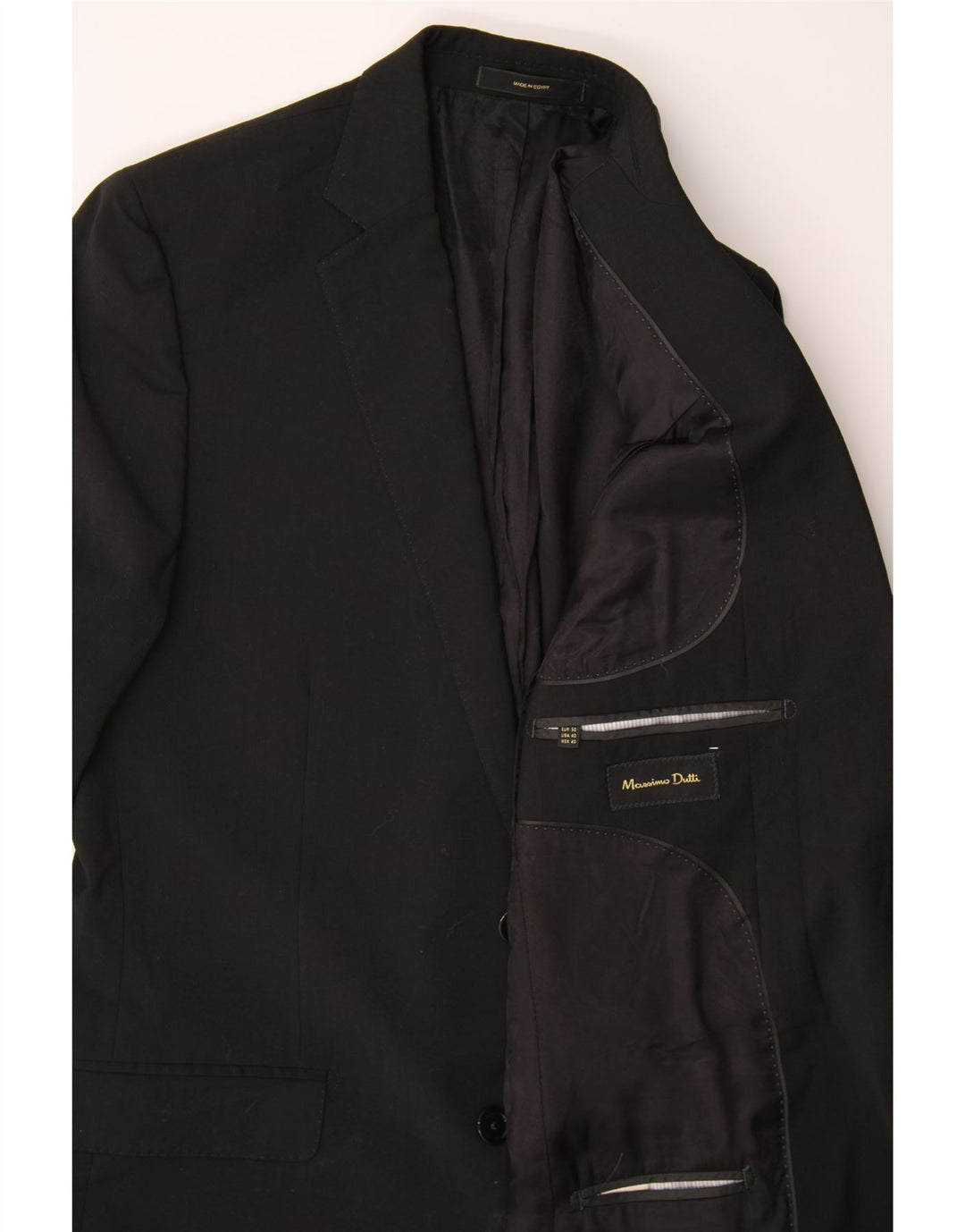 MASSIMO DUTTI Mens 2 Button Blazer Jacket EU 50  Medium Black Wool Vintage Massimo Dutti and Second-Hand Massimo Dutti from Messina Hembry 