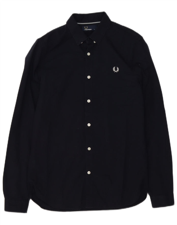 Camisa Fred Perry Hombre Small Azul Marino Algodón