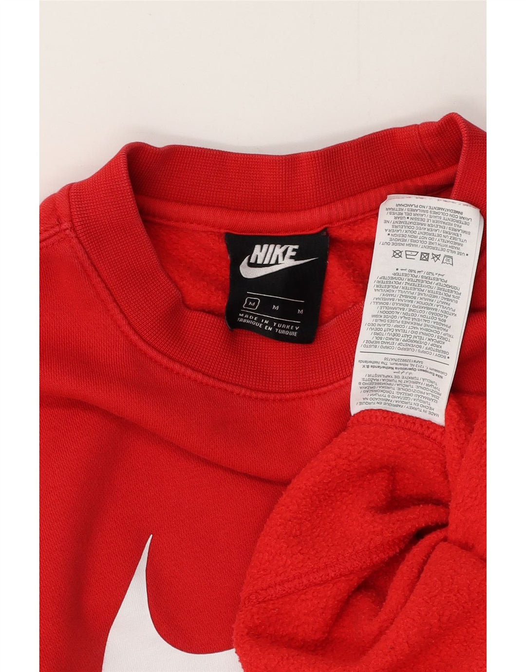 NIKE Sudadera con gráfico gráfico tipo jersey de algodón rojo mediano para hombre