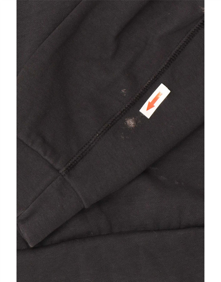 Nike Sudadera con cuello con cremallera y jersey de algodón negro mediano para hombre