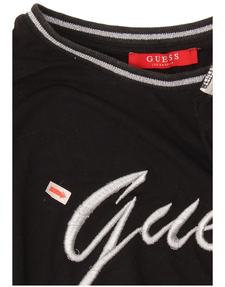 GUESS Camiseta gráfica extragrande para mujer UK 6 XS Negro