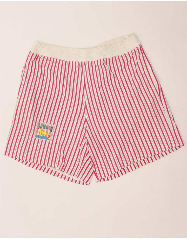VINTAGE Traje de baño para hombre Rayas rosas grandes