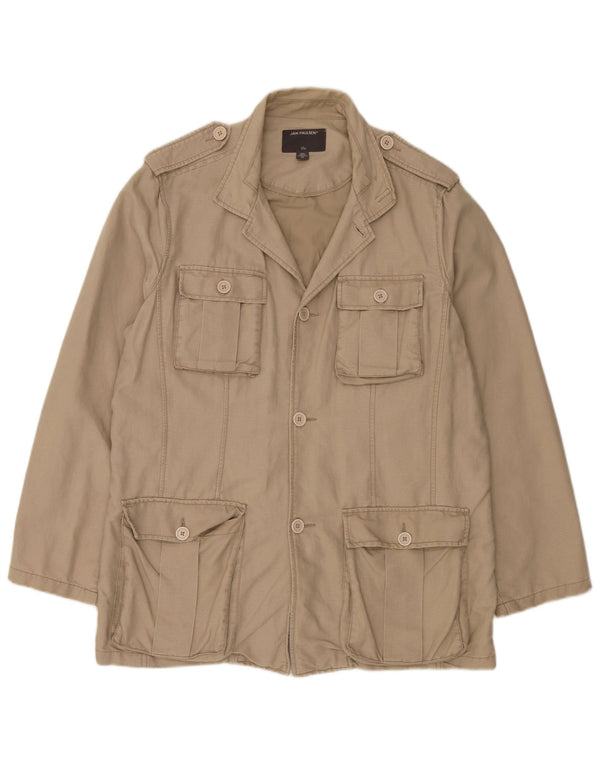 Jan Paulsen Chaqueta militar para hombre EU 54 2XL Lino beige