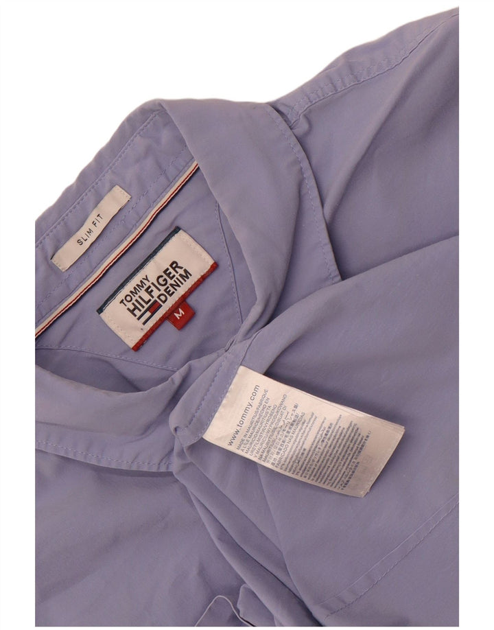 Camisa Tommy Hilfiger Hombre Slim Fit Algodón Azul Medio