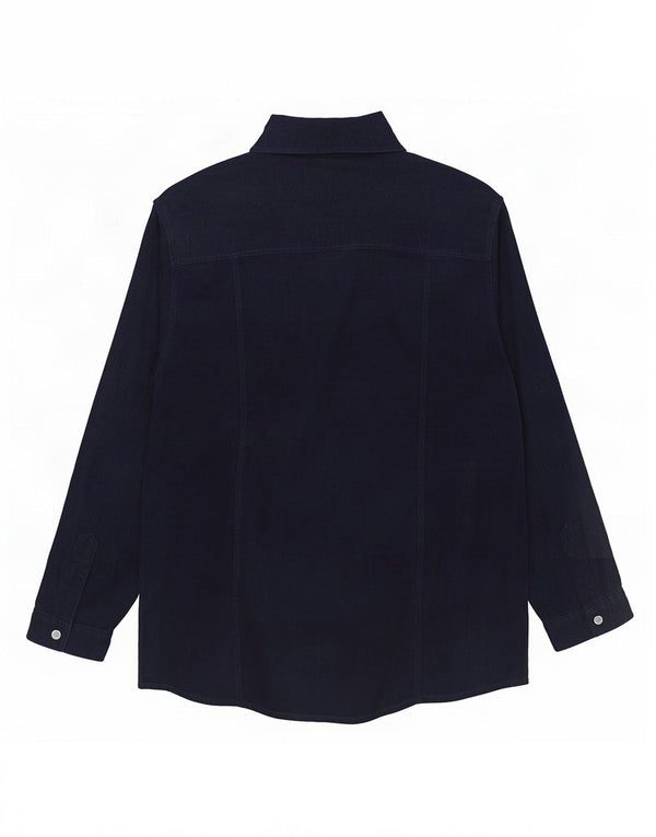 Mustang Camisa de pana para mujer UK 14 Medium Azul marino Algodón