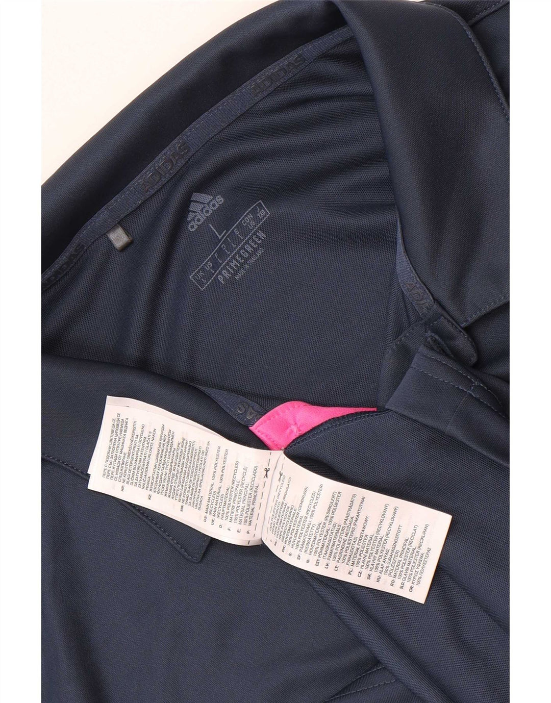 Polo Adidas Hombre Grande Azul Marino Colorblock Poliéster
