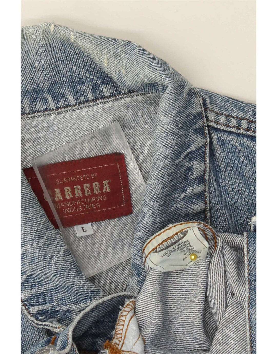 Carrera Chaqueta vaquera para hombre UK 40 Grande Algodón azul
