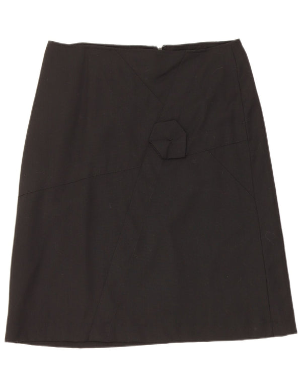Inwear Falda acampanada para mujer UK 12 Medium W30 Lana negra
