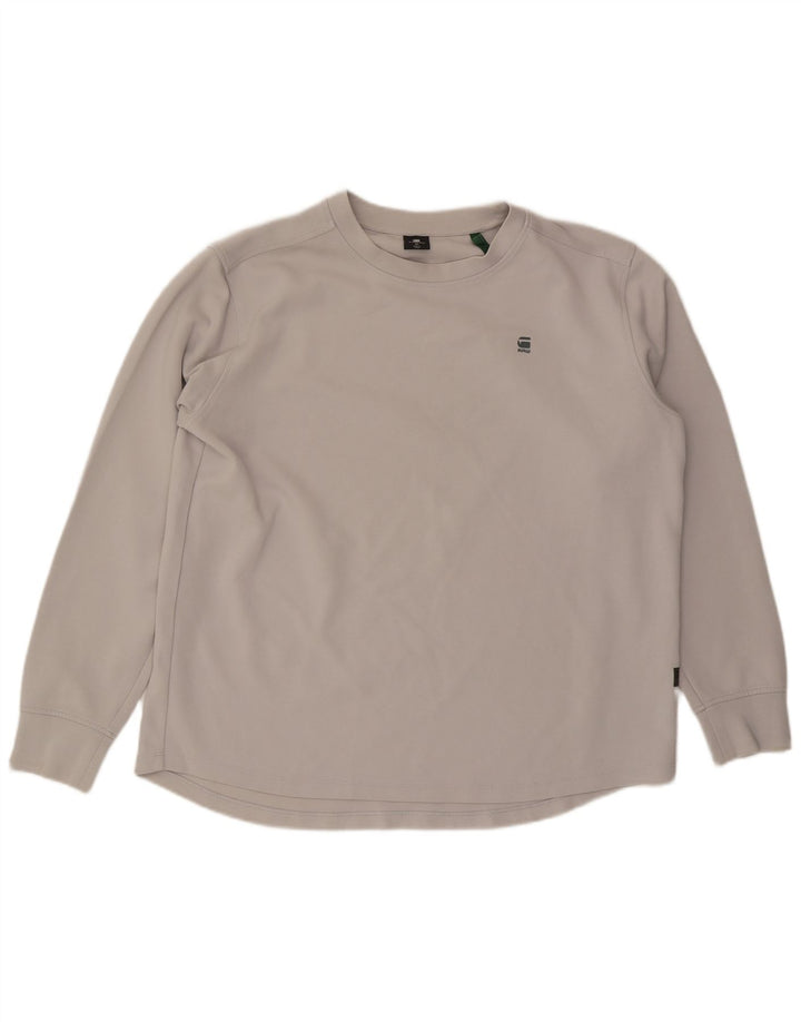 G-Star Hombre Top Manga Larga XL Algodón Gris