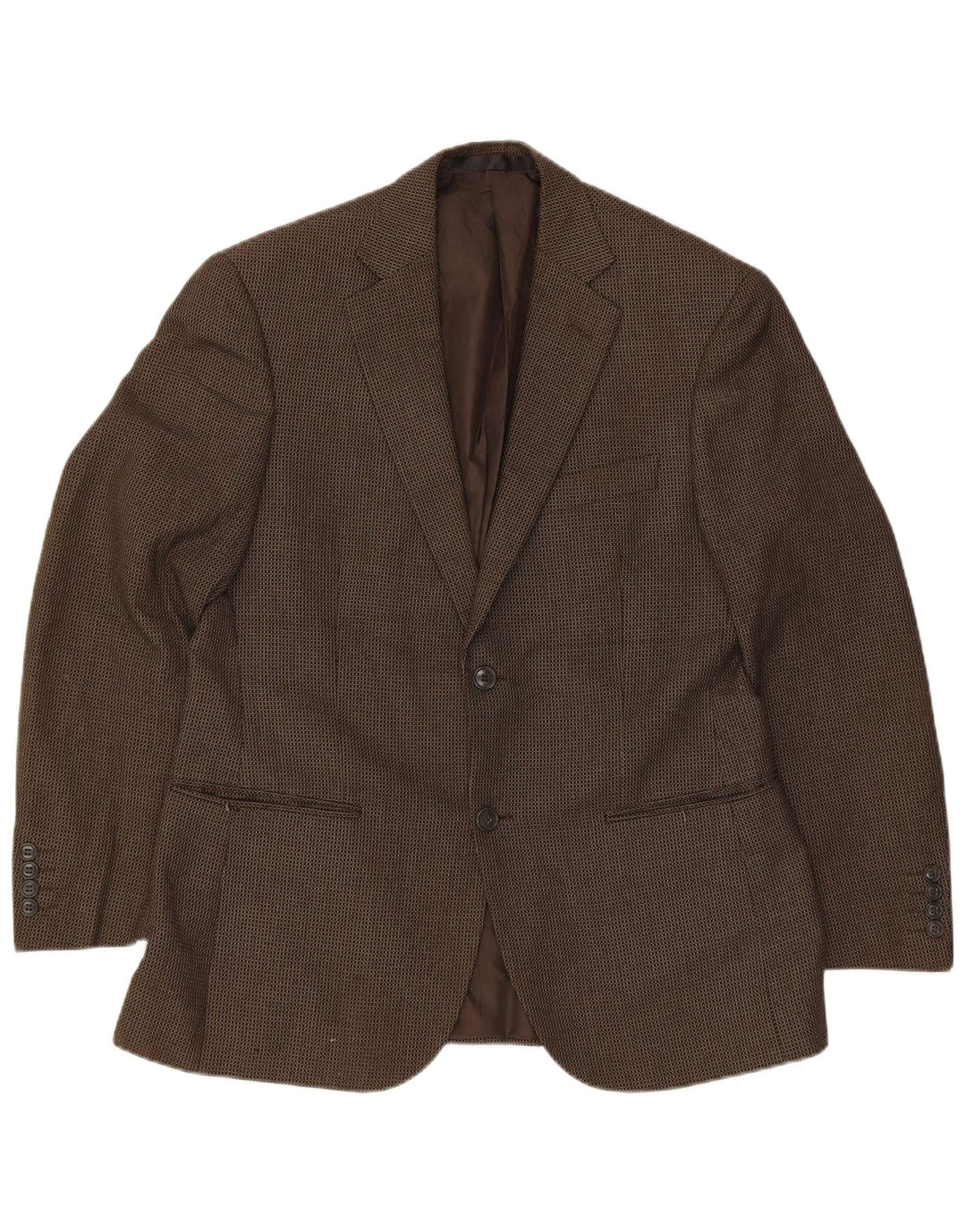 Marks & Spencer Chaqueta tipo blazer de 2 botones para hombre UK 38 Medium Brown Check