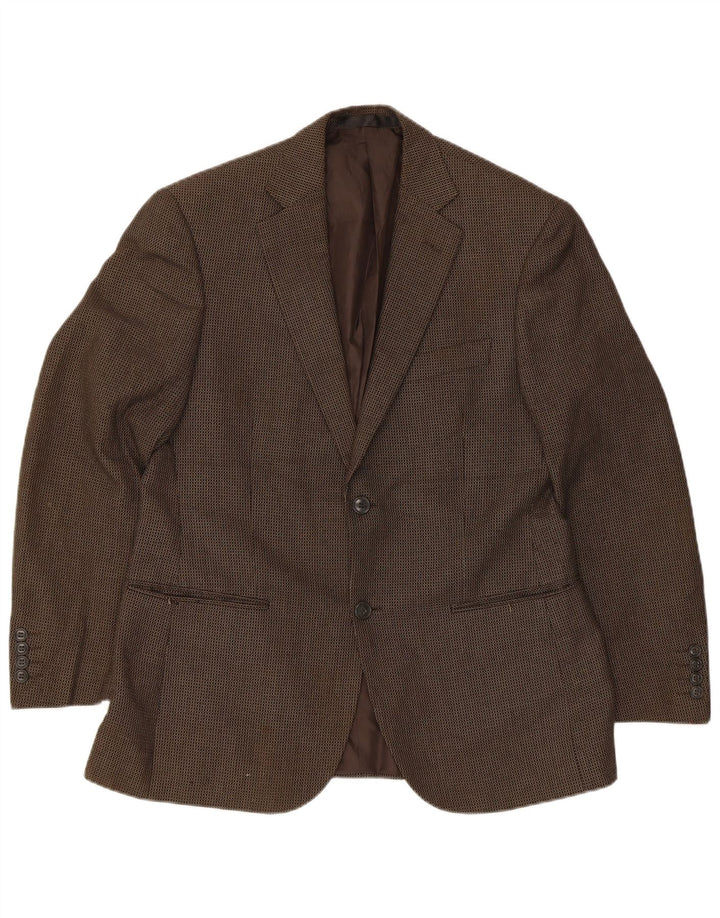 Marks & Spencer Chaqueta tipo blazer de 2 botones para hombre UK 38 Medium Brown Check