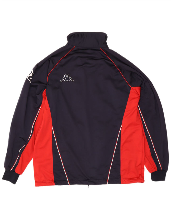 Kappa Mens Graphic Chándal Top Chaqueta Grande Azul Marino Colorblock