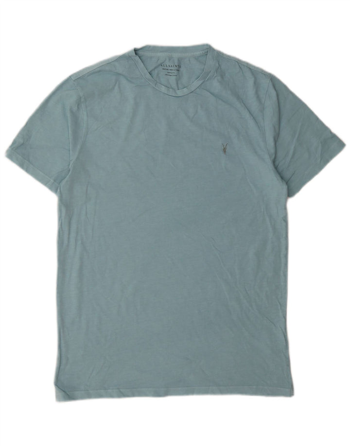 All Saints Hombre Regular Fit Camiseta Top Algodón Azul Medio