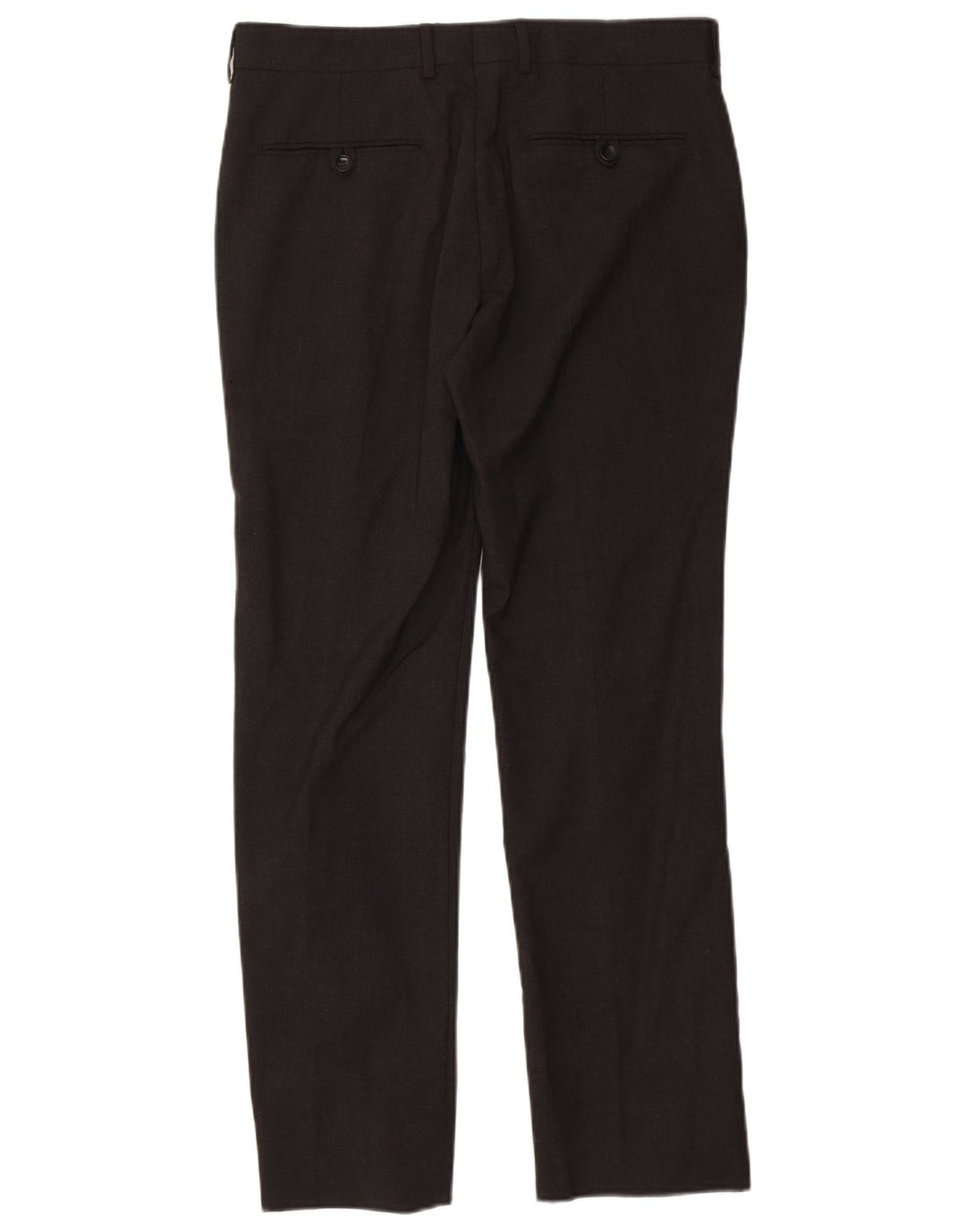 Zara Pantalón de traje recto para hombre EU 40 Medium W31 L30 Poliéster gris