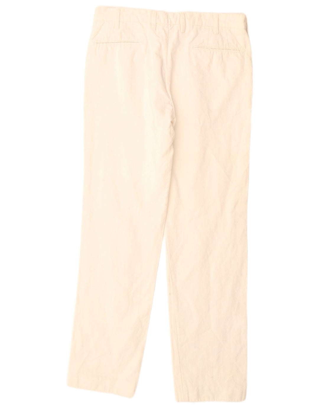 MASSIMO DUTTI Pantalón de traje recto para hombre EU 42 Large W32 L32 Off White