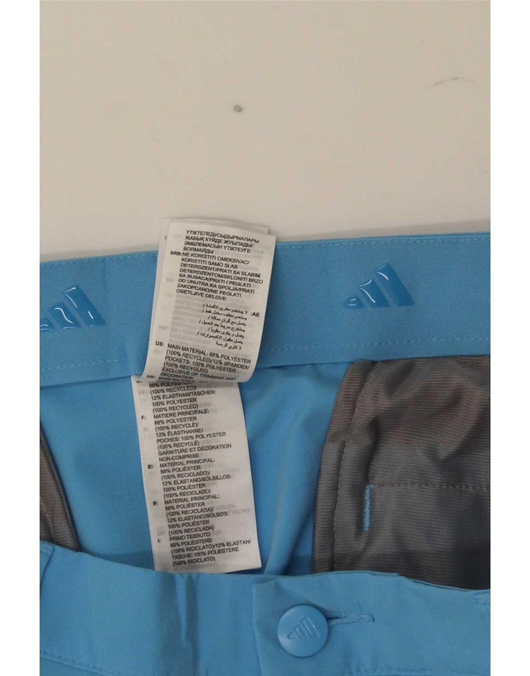 Adidas Mens Chino Shorts W34 Grande Azul Poliéster