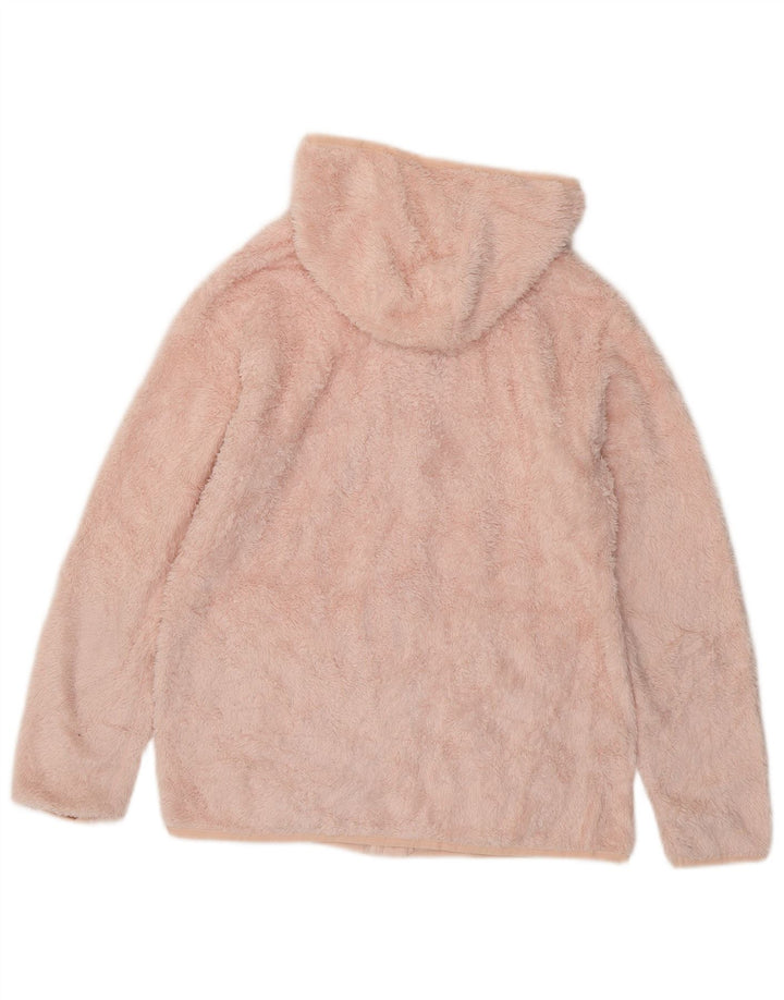 EDDIE BAUER Chaqueta polar con capucha para mujer UK 10 Small Pink Poliéster