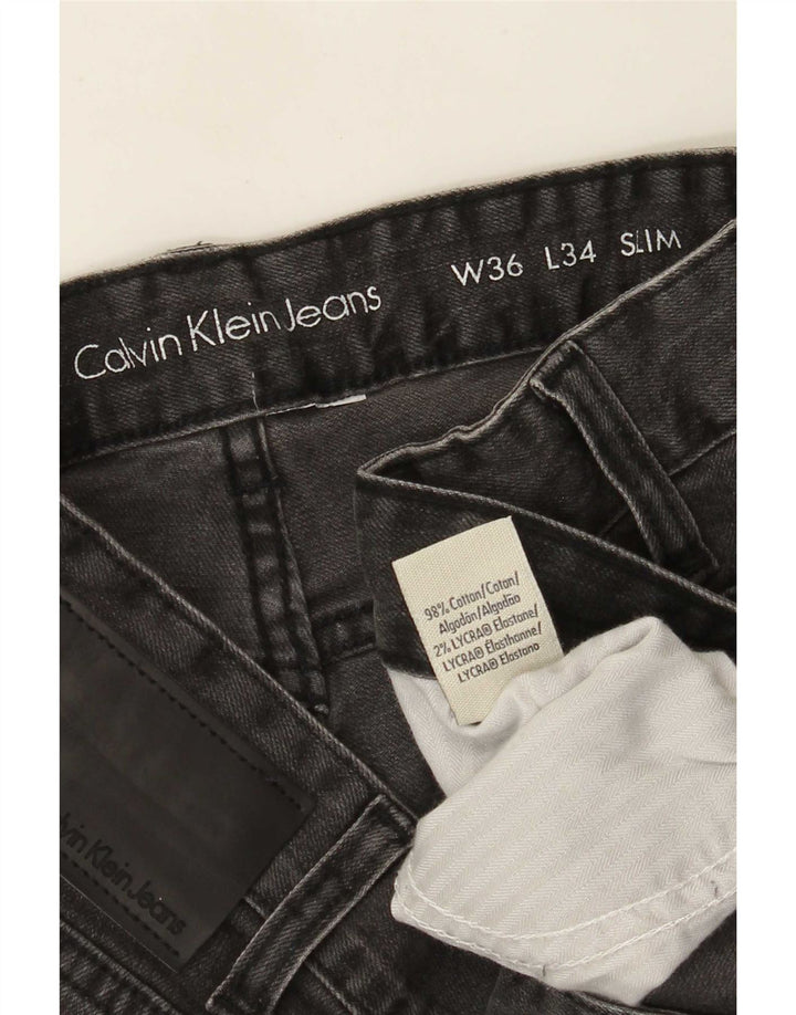 Calvin Klein Jeans Slim para Hombre W36 L34 Algodón Gris