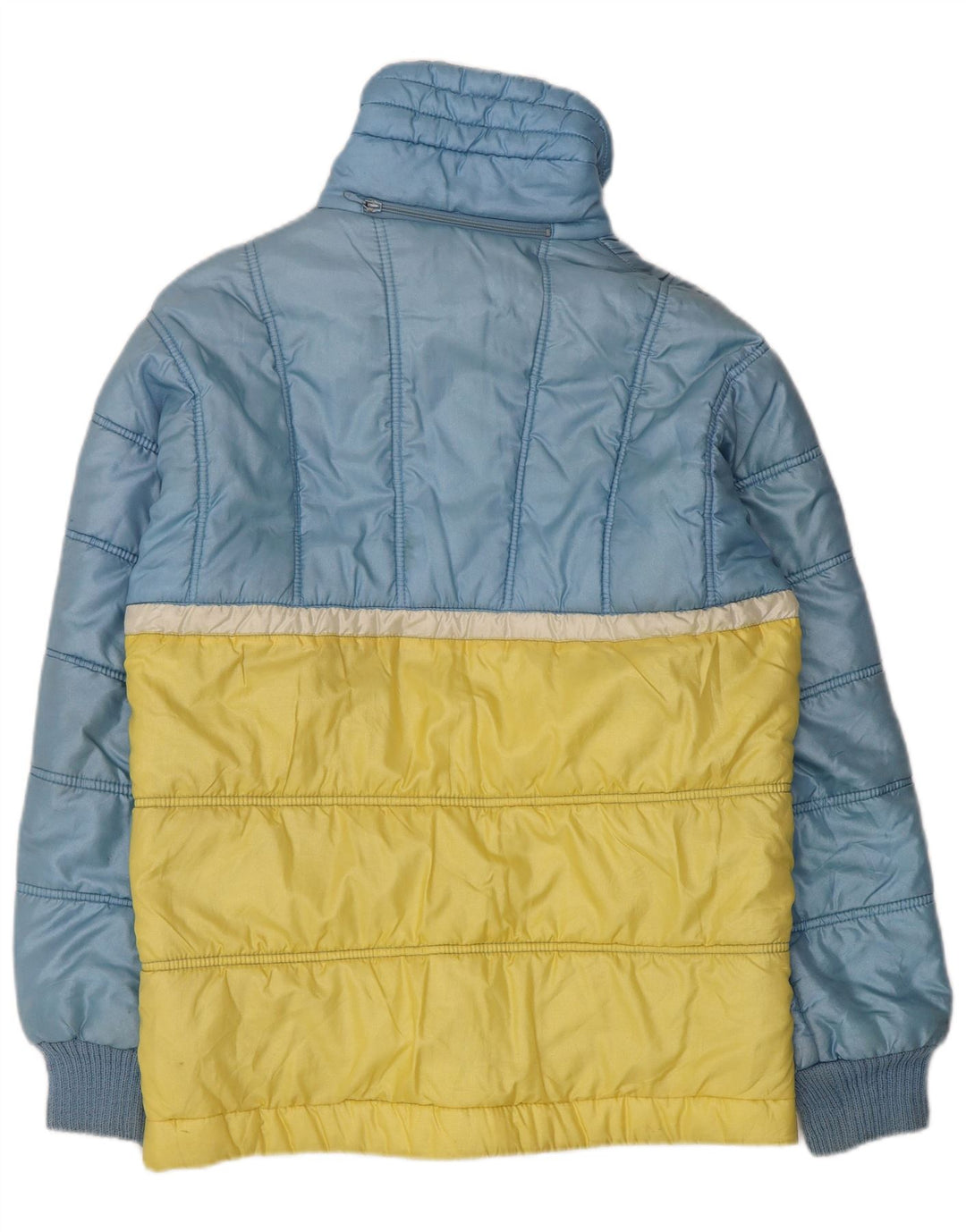 Chaqueta acolchada con capucha para hombre Ellesse UK 38 Nylon color block azul mediano