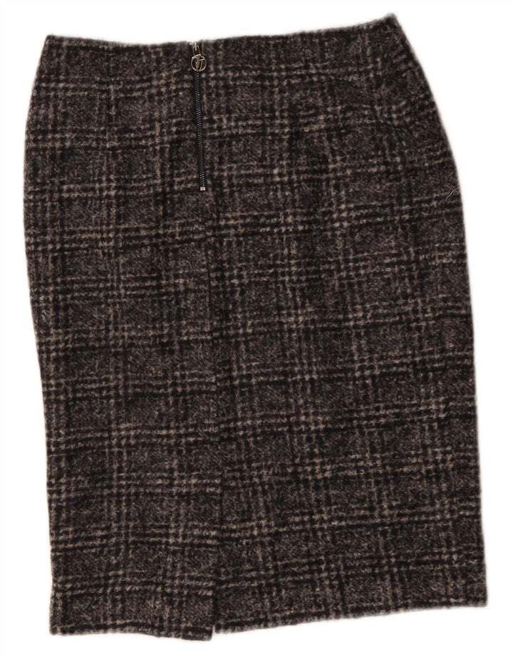 Falda tubo para mujer Trussardi IT 42 Medium W30 Poliéster a cuadros gris