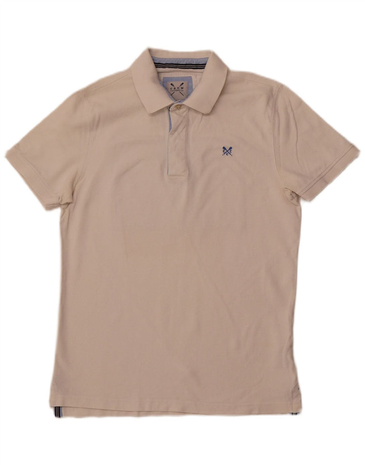 CREW CLOTHING Polo gráfico para hombre de algodón blanco mediano