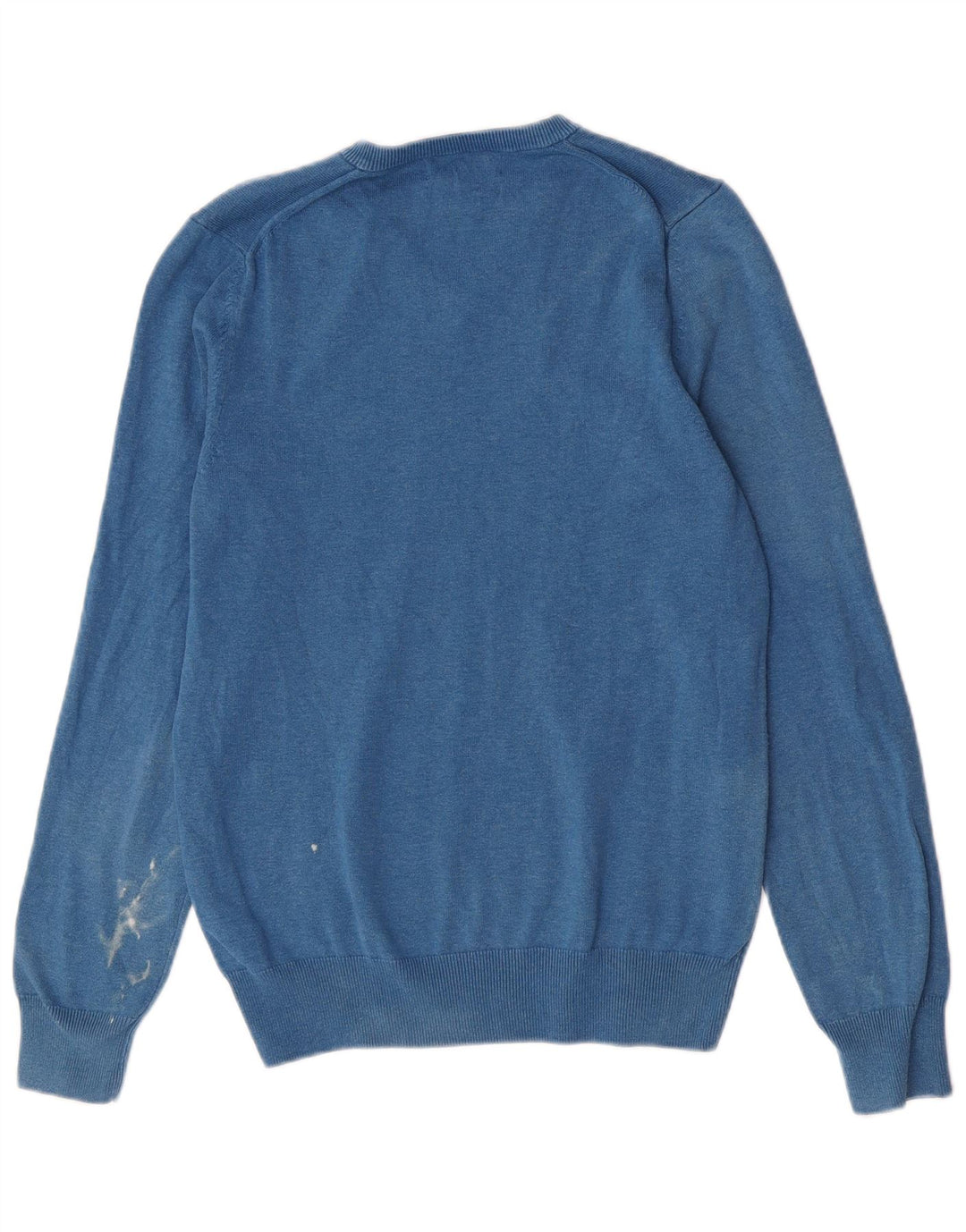 MARKS & SPENCER Jersey con cuello en V para hombre Pequeño Algodón azul